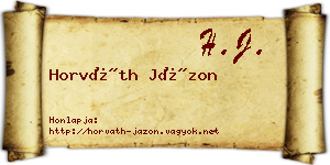 Horváth Jázon névjegykártya